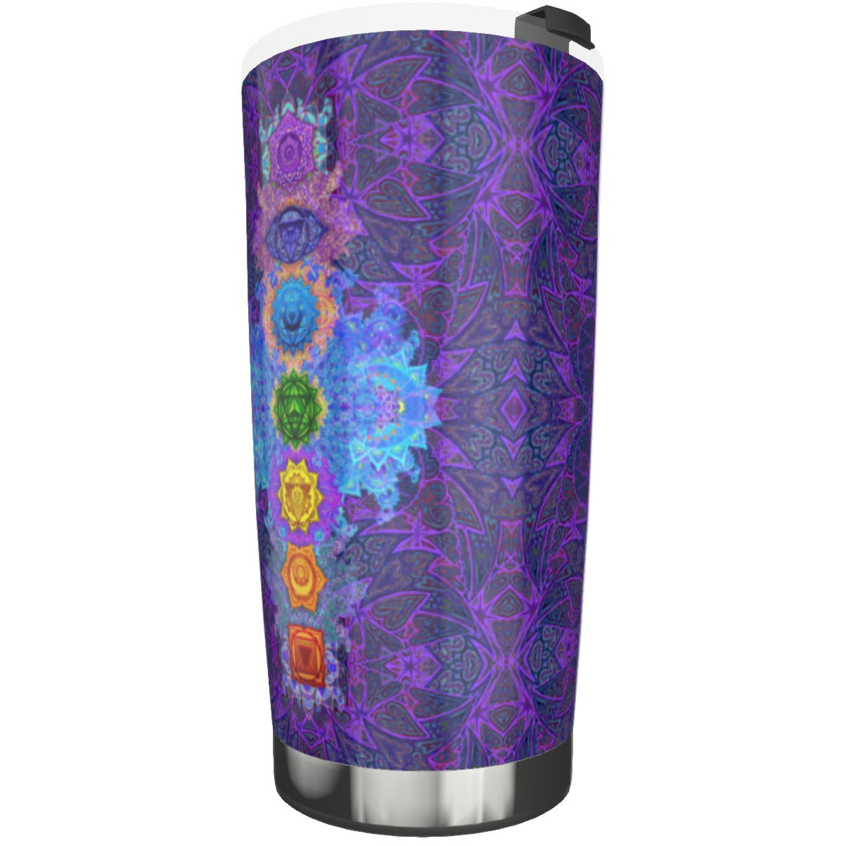 Purple Heart Chakras Stainless Steel Tumbler 20oz