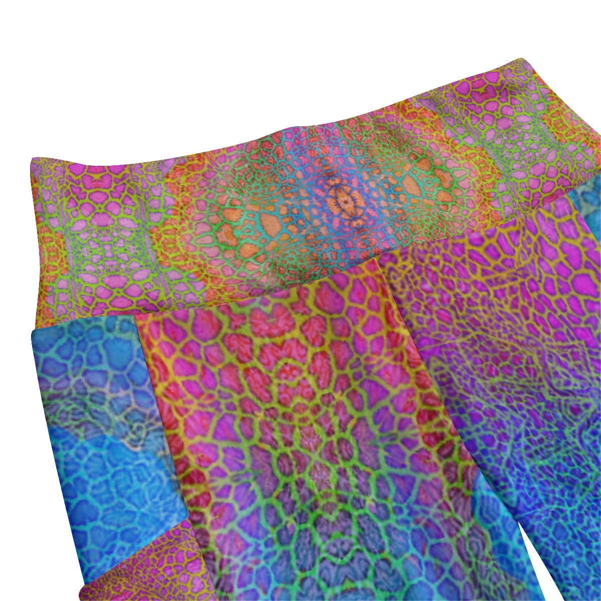Rainbow Giraffe High Waist Leggings With Side Pockets
