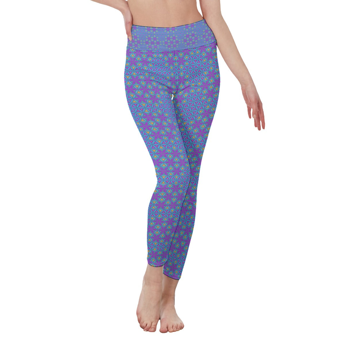Honeycomb Flower of Life Mid-Rise Leggings