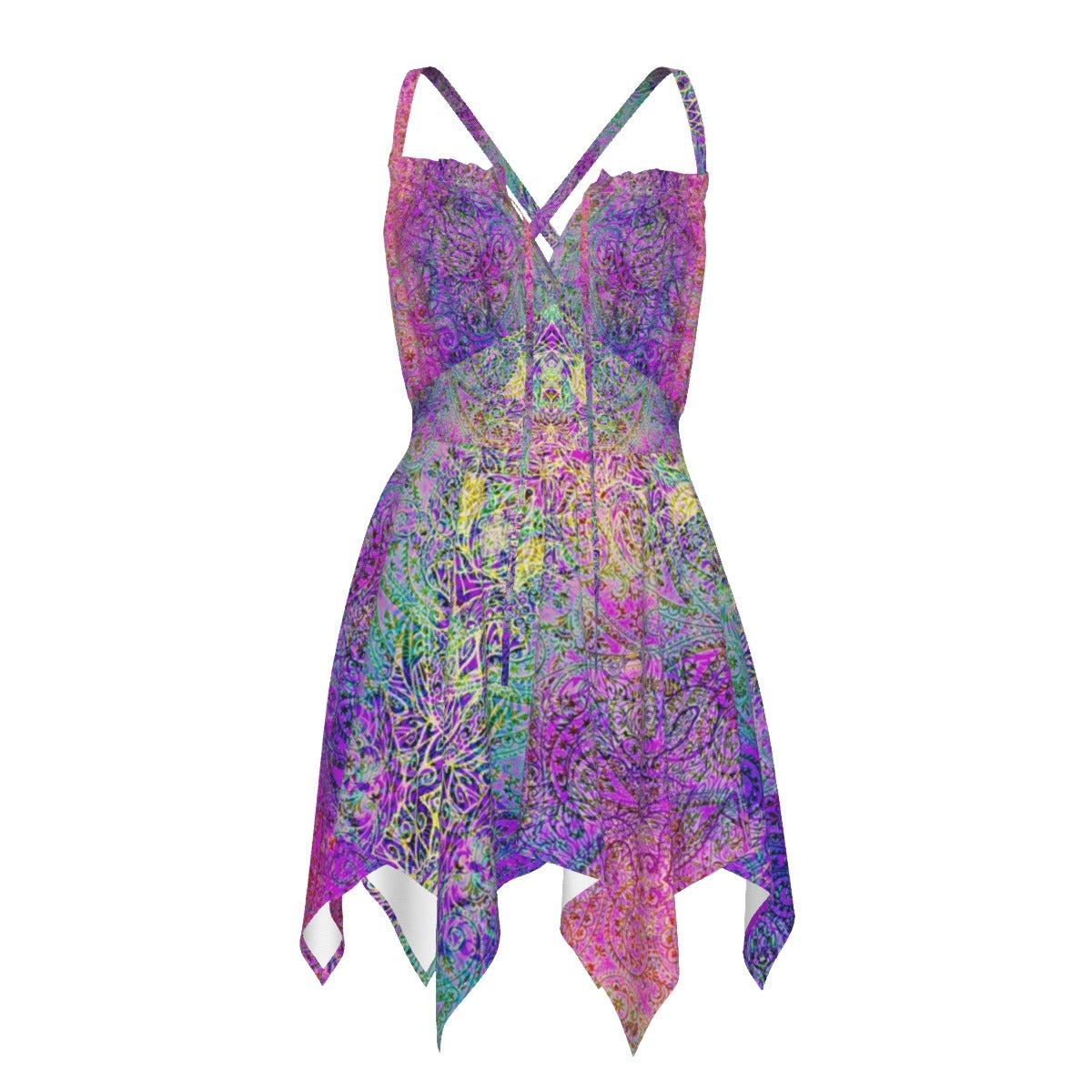 Pink Paisley Octopus Fairy 6 point Dress
