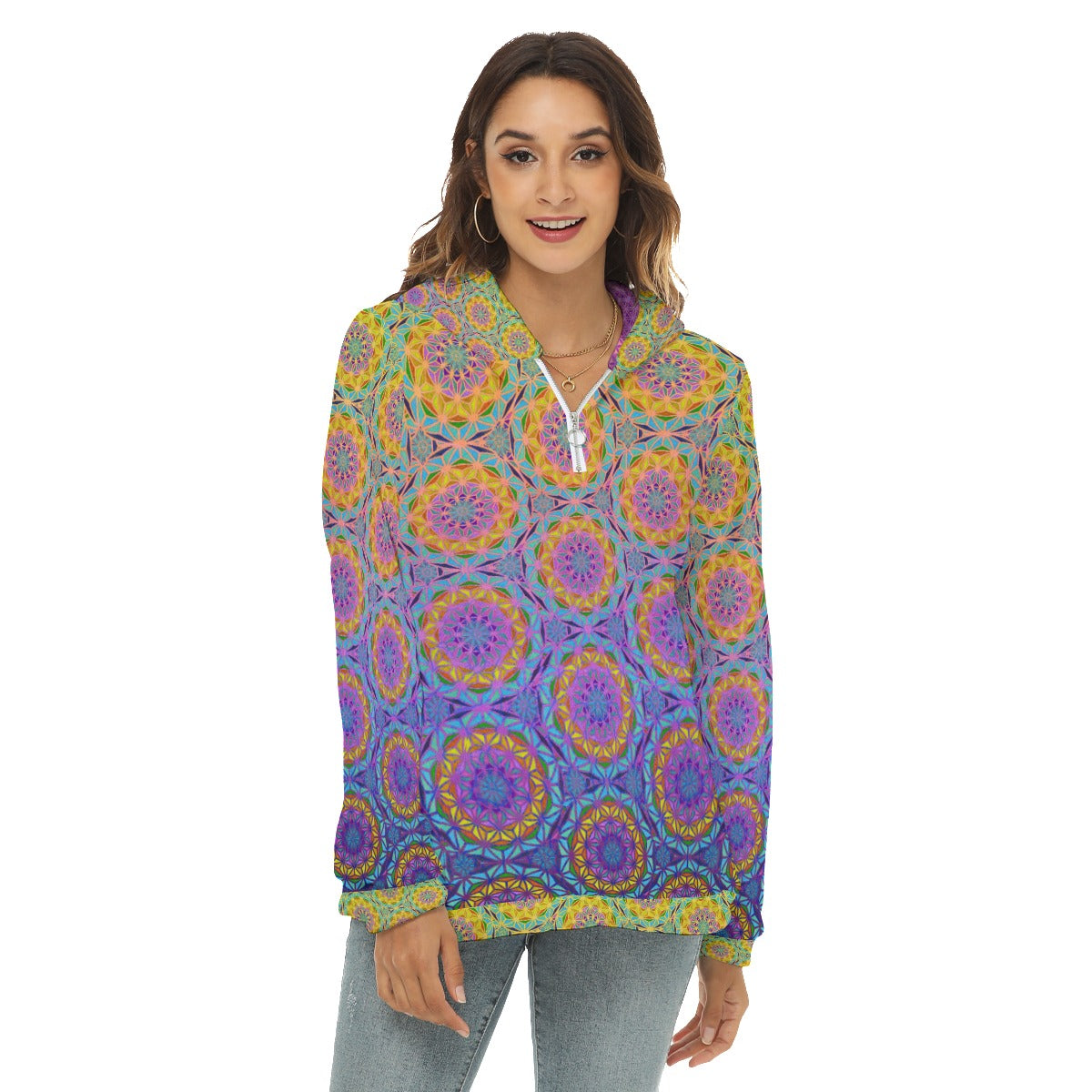 Birth of a Flower Power Plush Fleece Hoodie