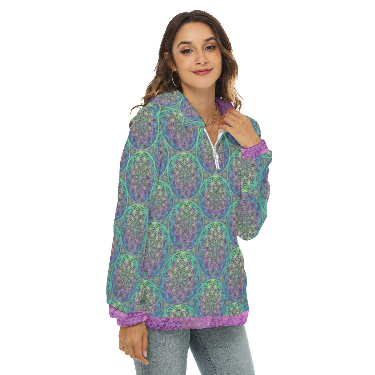Birth of a Flower Plush Fleece Hoodie