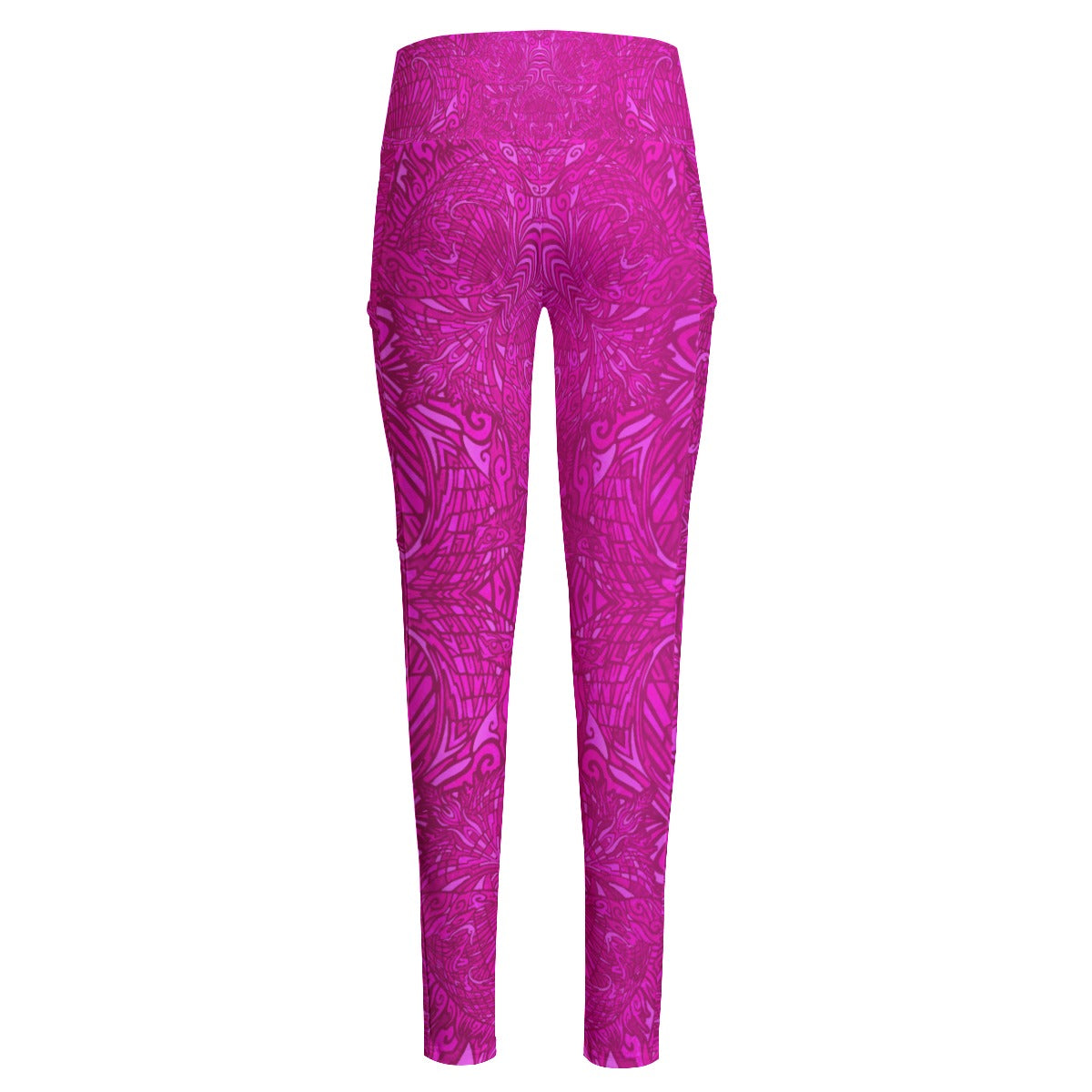 Pink Torus High Waist Leggings With Side Pockets