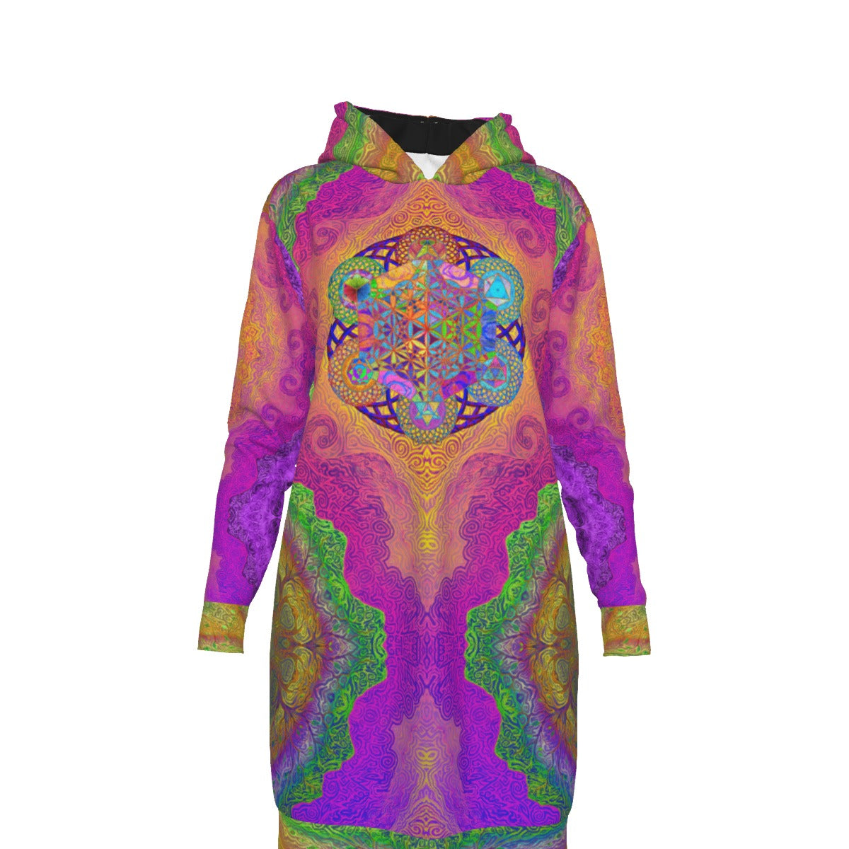 Metatrons Jungle Cube Hoodie Dress