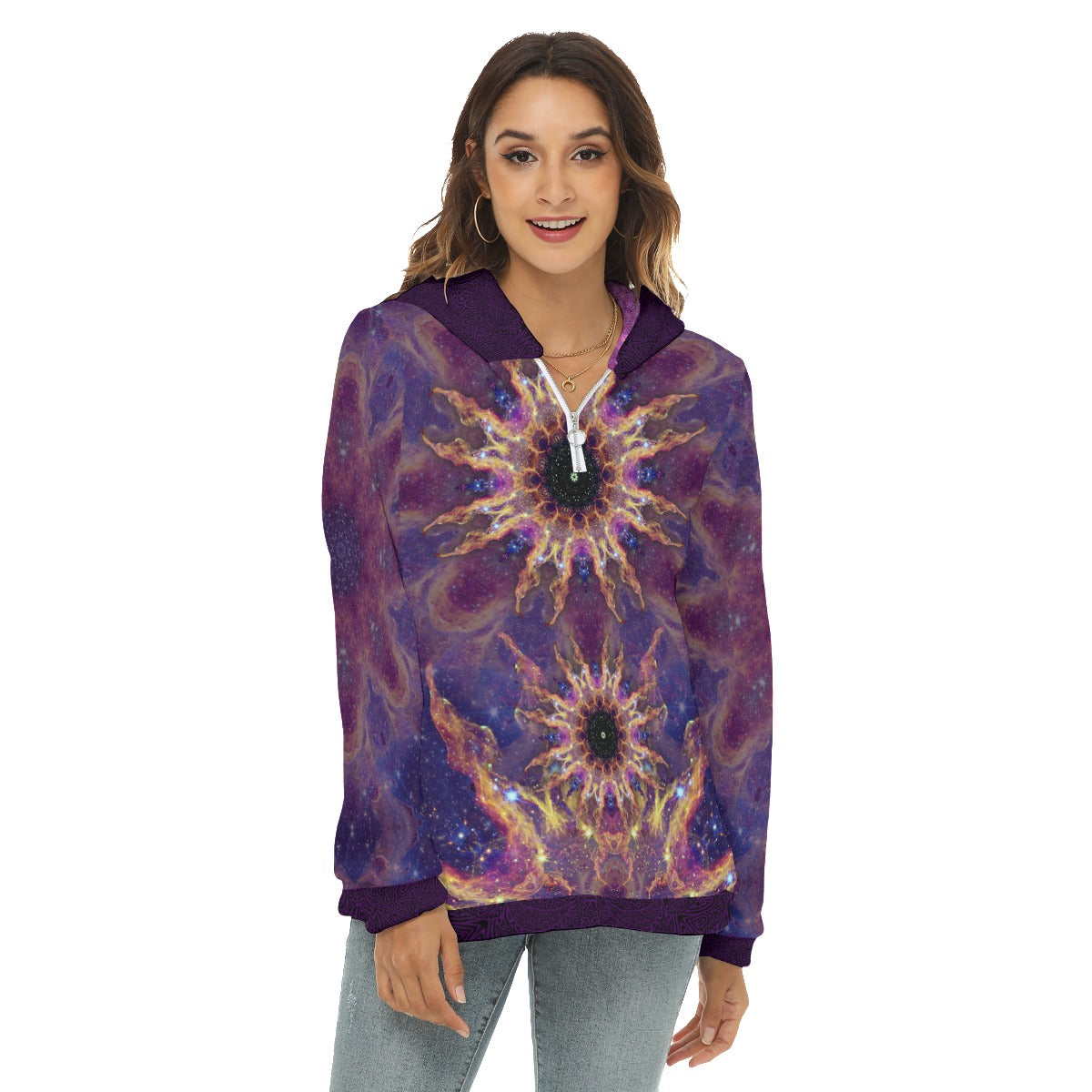 Star Fire Plush Fleece Hoodie