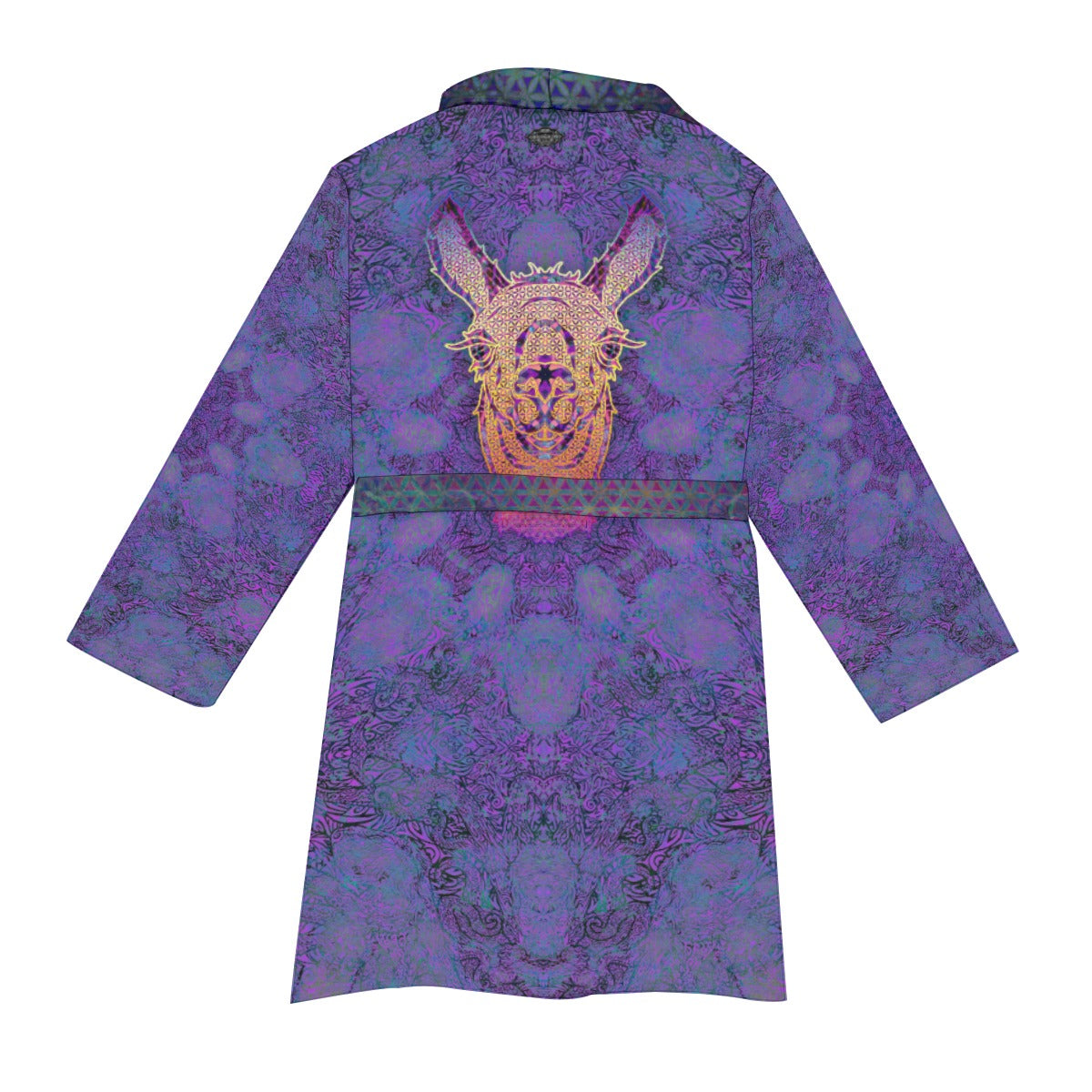 Psychedelic Lama Plush Fleece Robe