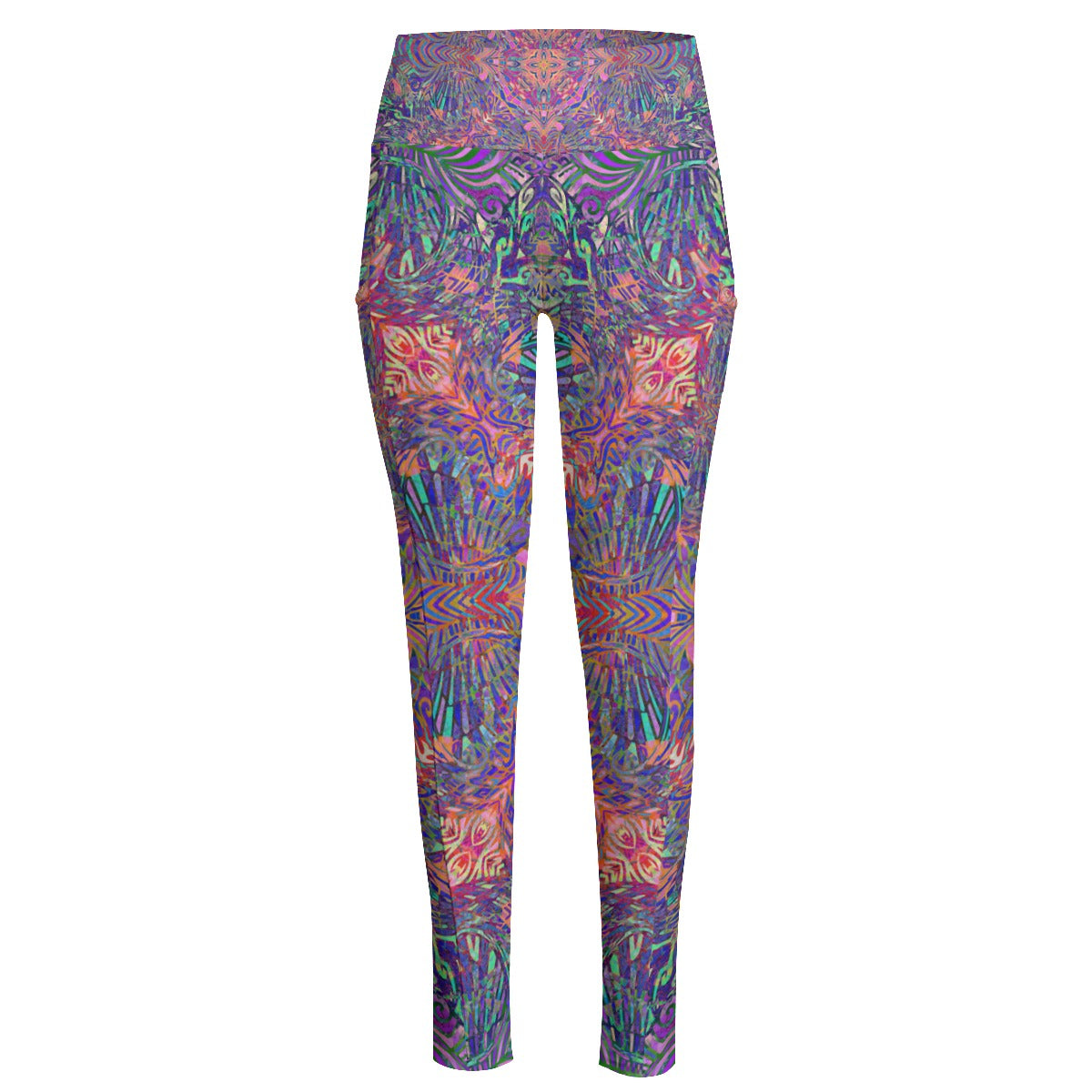 Flamingo Torus High Waist Leggings With Side Pockets