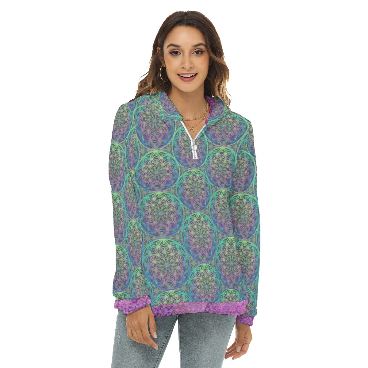 Birth of a Flower Plush Fleece Hoodie