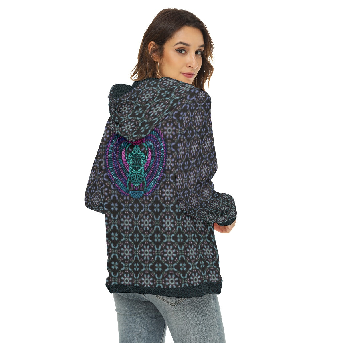 Winged Scarab Plush Fleece Hoodie