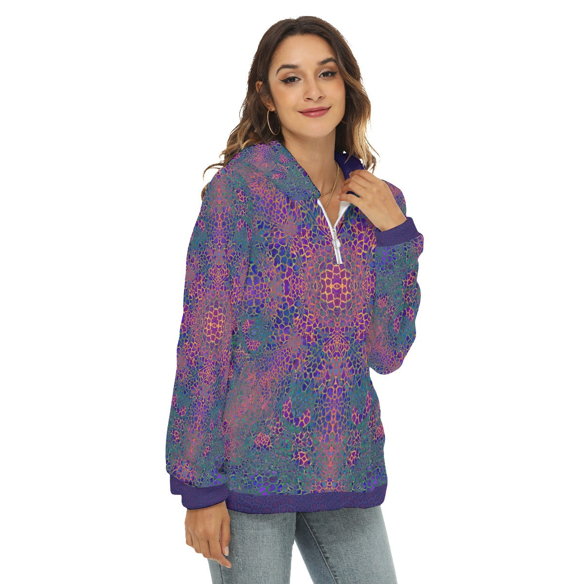 Prancing Giraffe Plush Fleece Hoodie