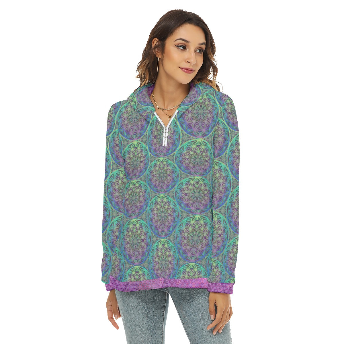 Birth of a Flower Plush Fleece Hoodie