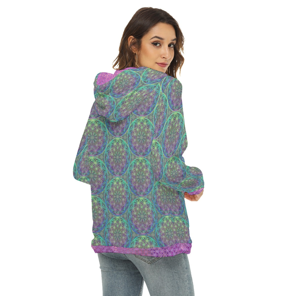 Birth of a Flower Plush Fleece Hoodie