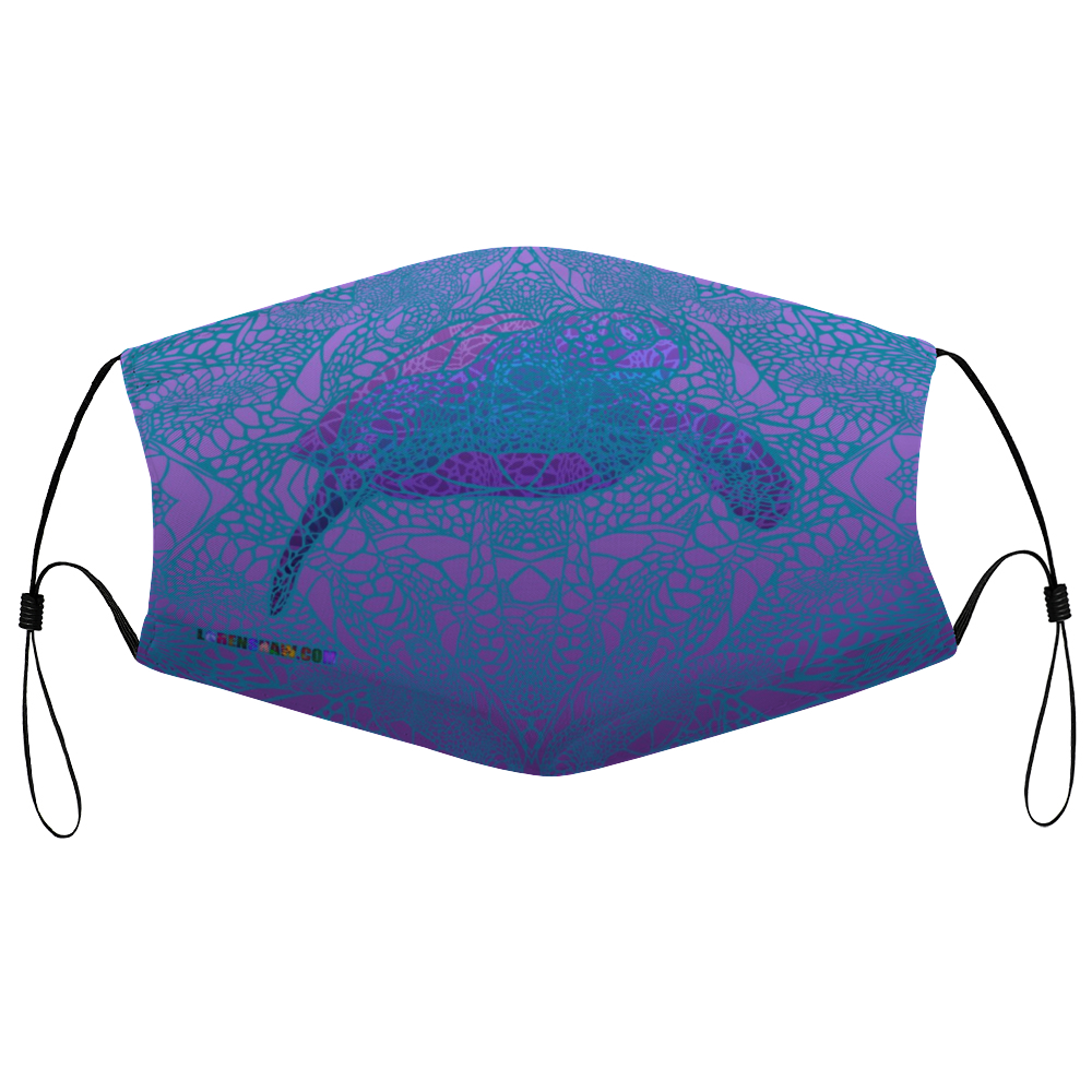 Purple Turtle Face Mask w/ 2 Filters