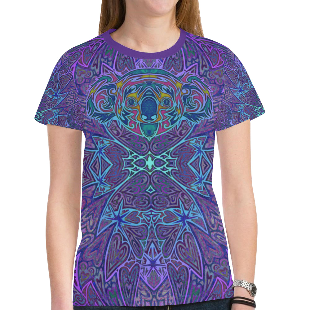 Violet Koala Women's Mesh Tee Shirt