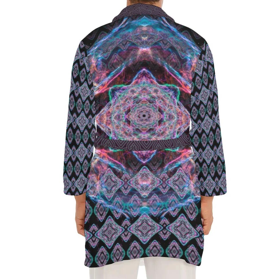 Veil Nebula Mandala Plush Fleece Robe
