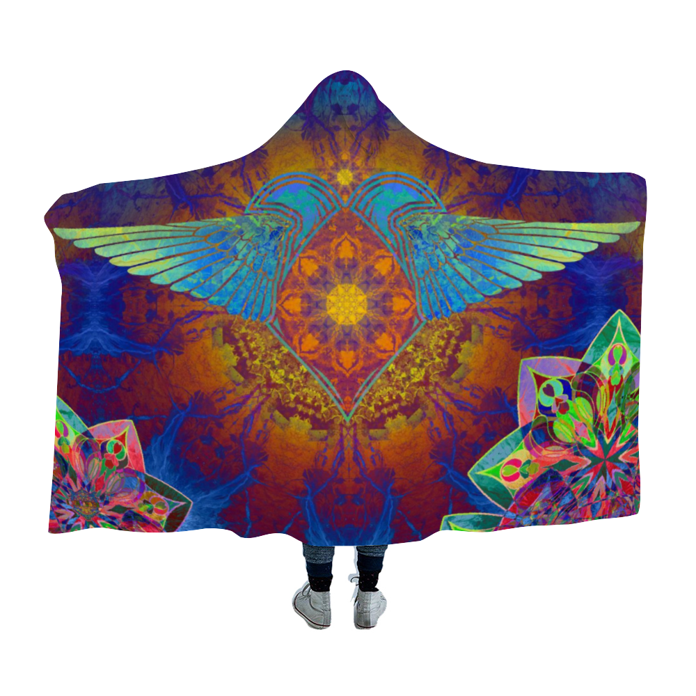 Soaring Heart Hooded Blanket