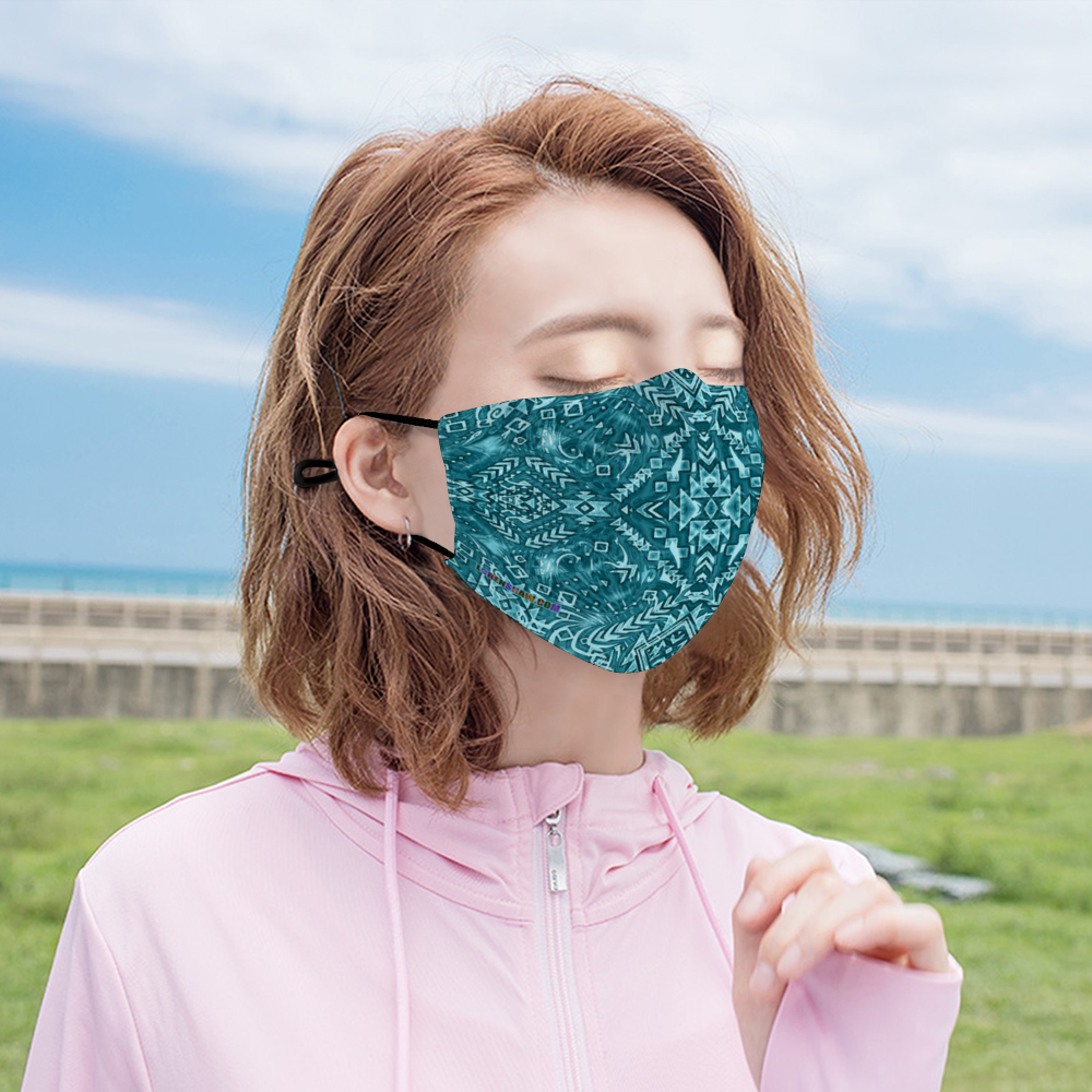 Aztek Blues Face Mask w/ 2 Filters