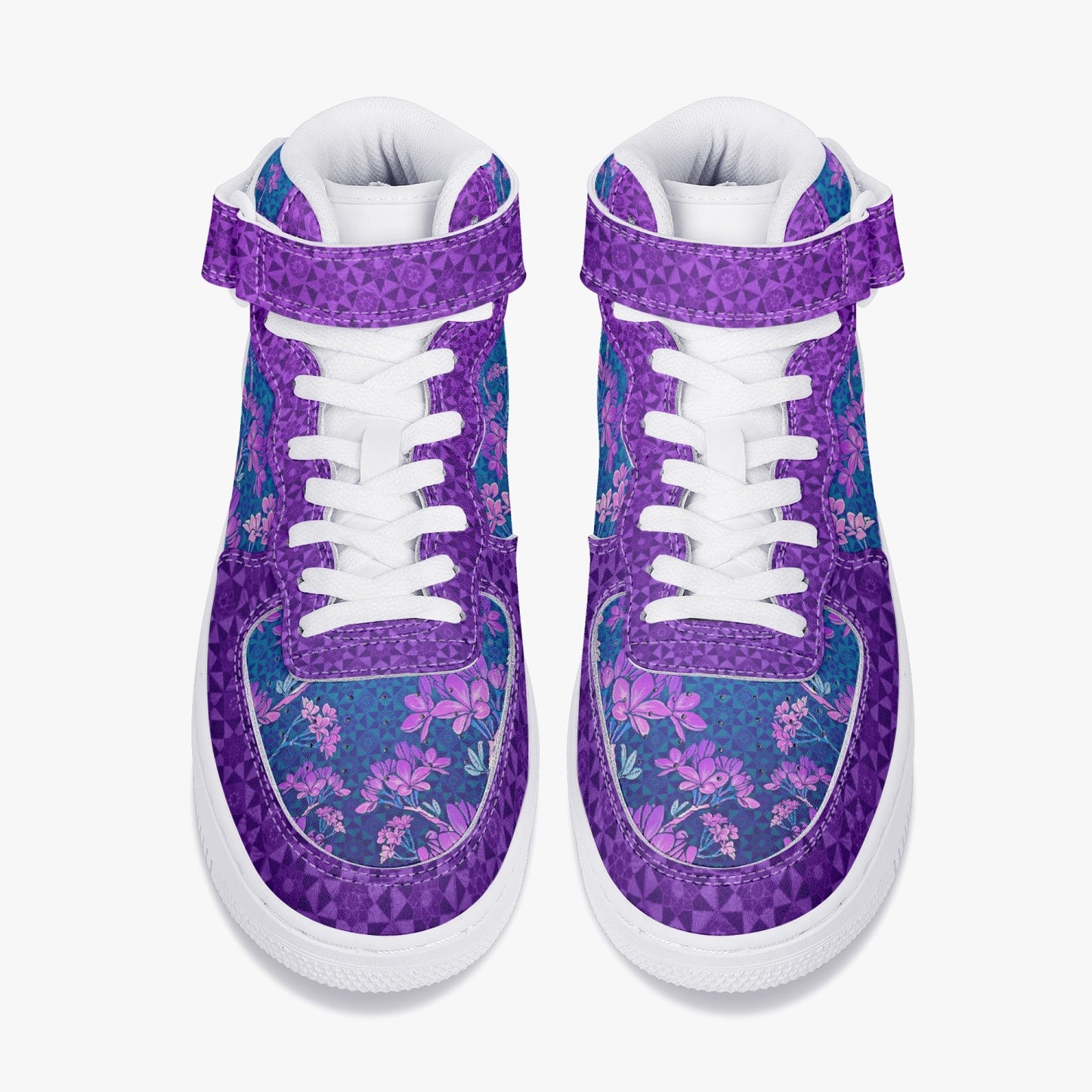 Plumeria Tesseract High-Top Sneakers