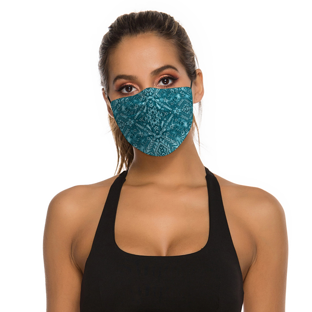 Aztek Blues Face Mask w/ 2 Filters