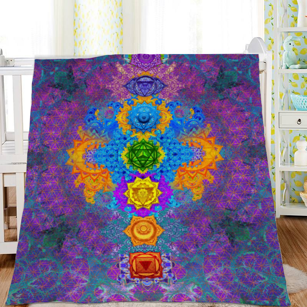 Chakra Awakening Sherpa Blanket
