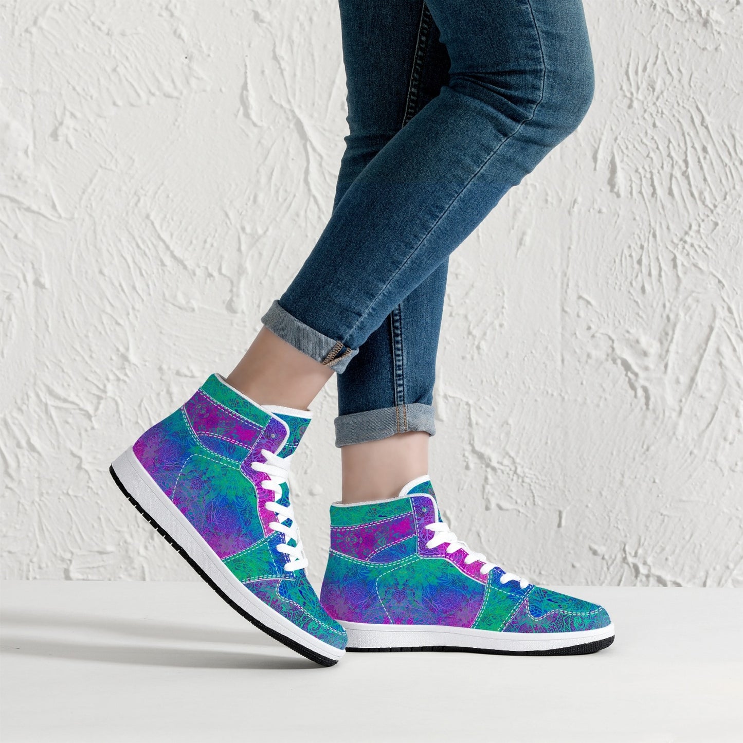 Violet Sea High-Top Sneakers