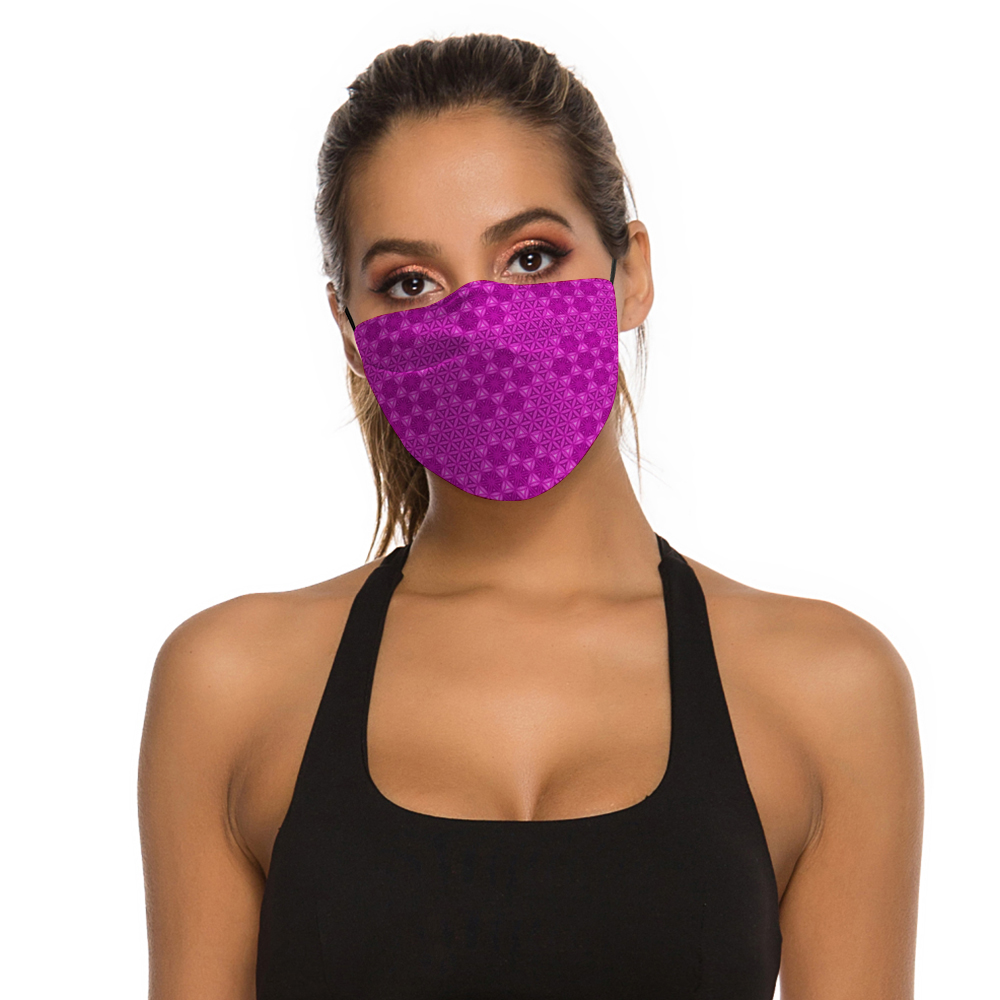 Pink Flower of Life Face Mask w/ 2 Filters