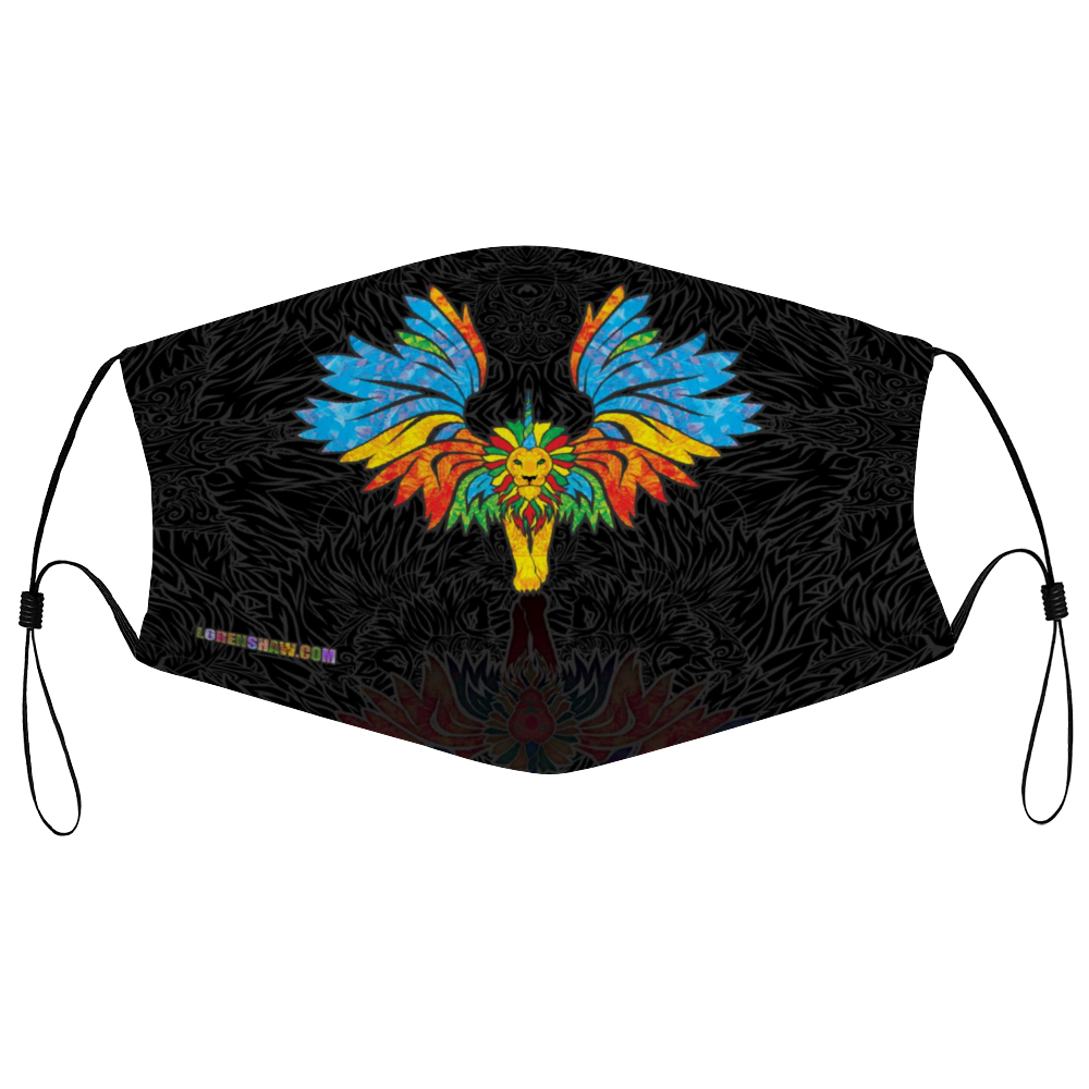 Lion Unicorn Pegasus Face Mask w/ 2 Filters