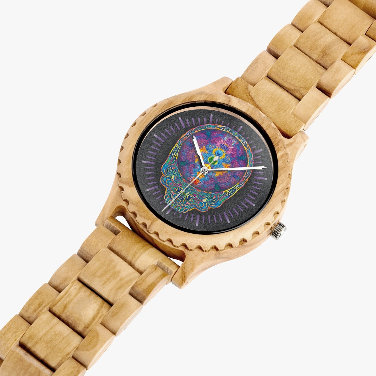 Chakra Stealie Wood Watch