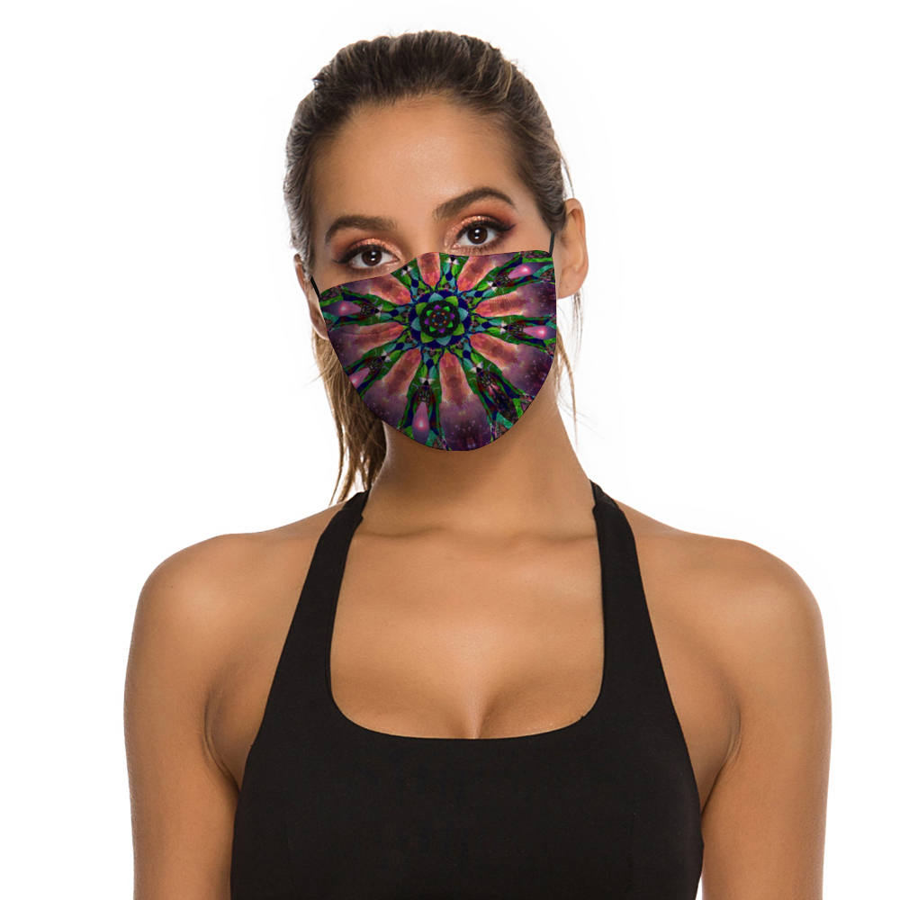 Caleta Tortel Mandala Face Mask w/ 2 Filters