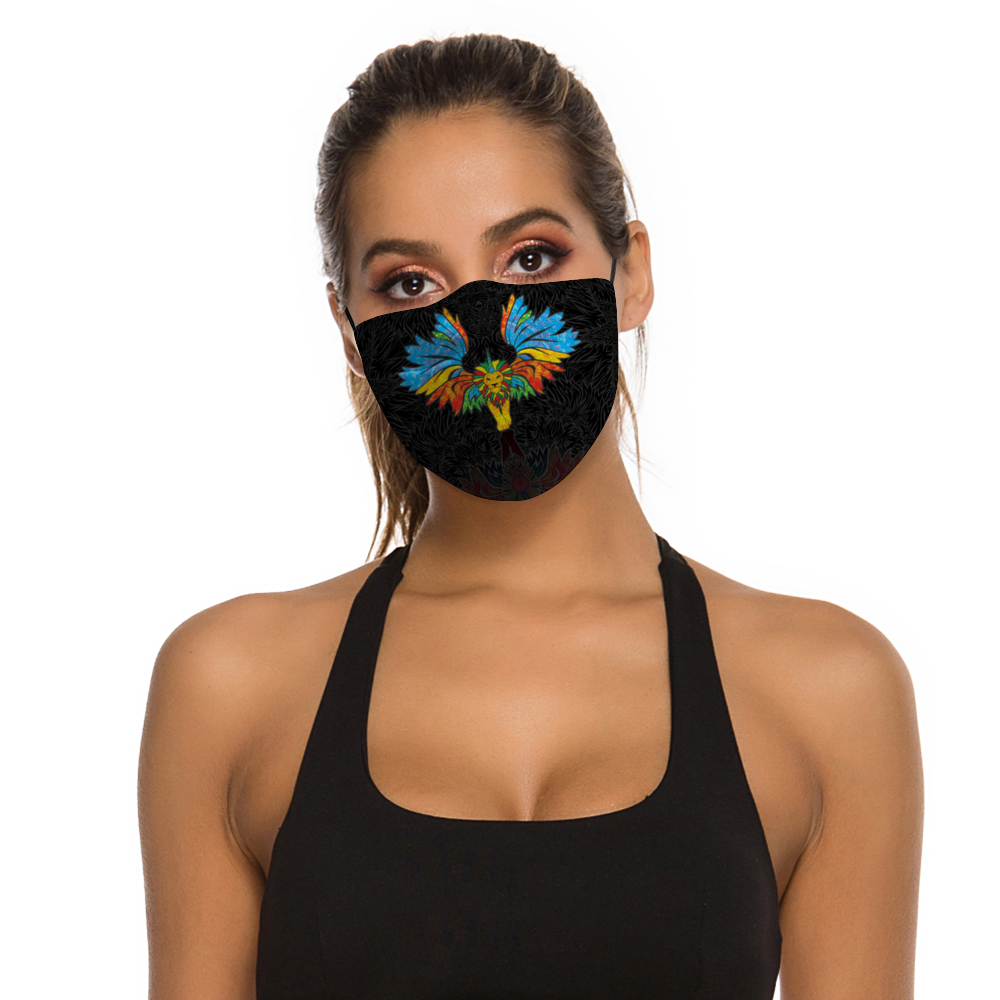 Lion Unicorn Pegasus Face Mask w/ 2 Filters