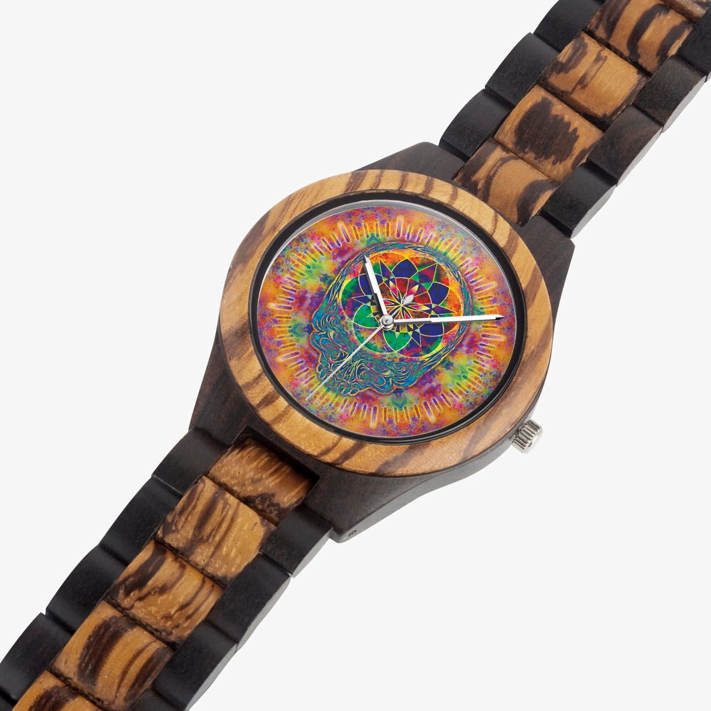 Stealie Seed of Life Wood Watch