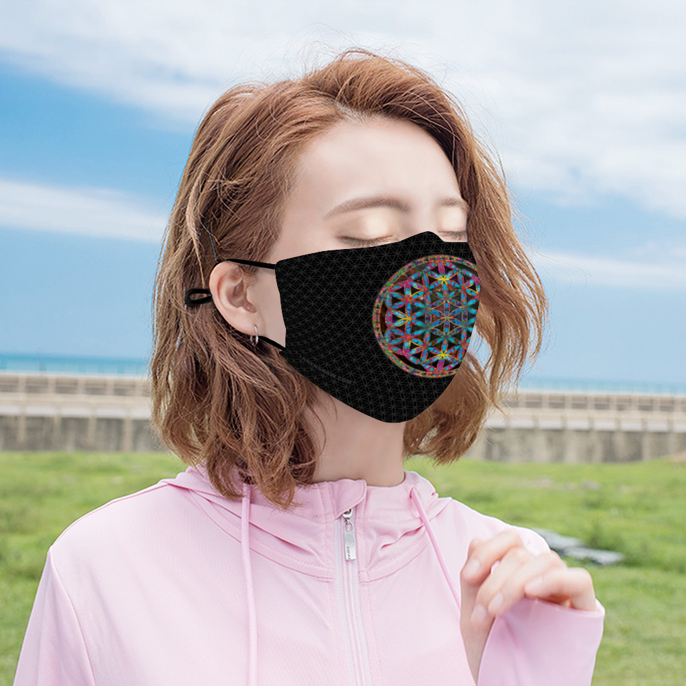 Flower of Life Knight Face Mask w/ 2 Filters