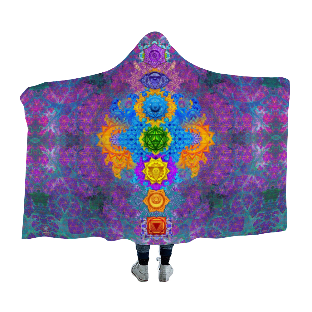 Chakra Awakening Hooded Blanket Cloak