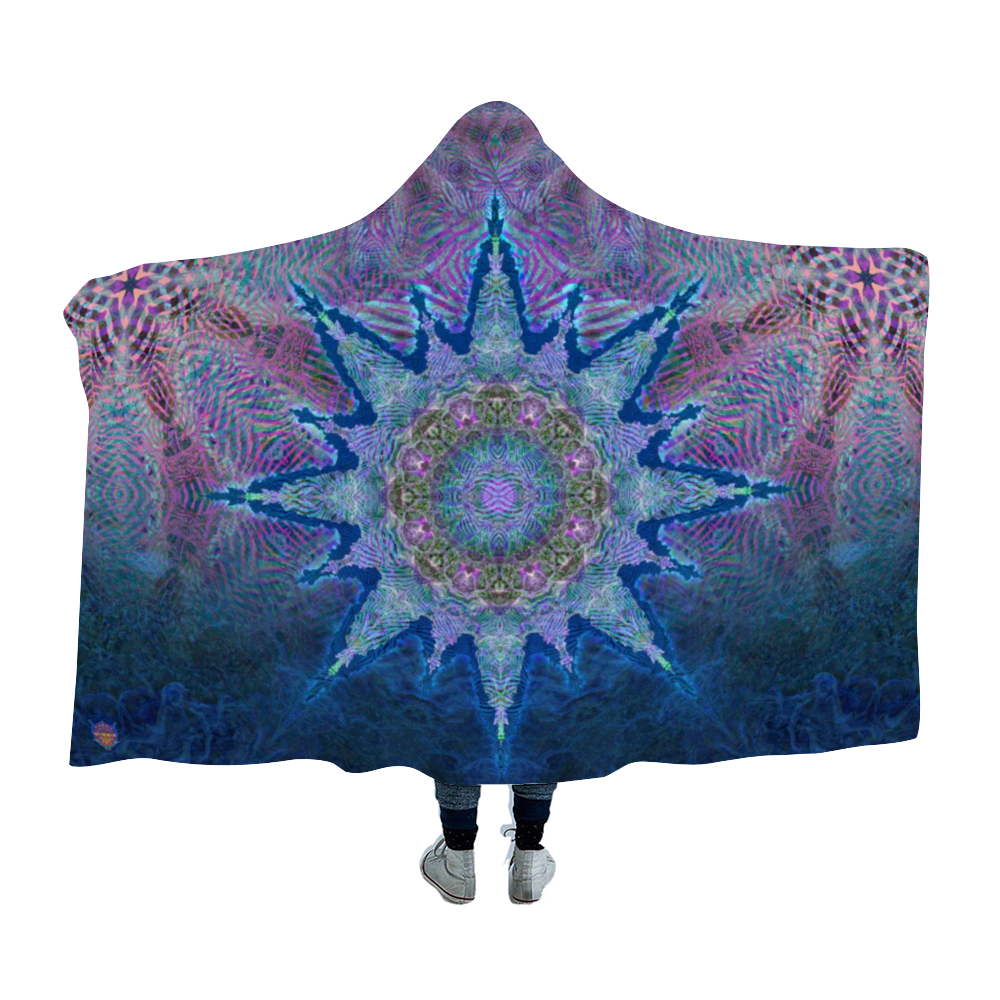 Atlas Zebra Mandala Hooded Blanket Cloak