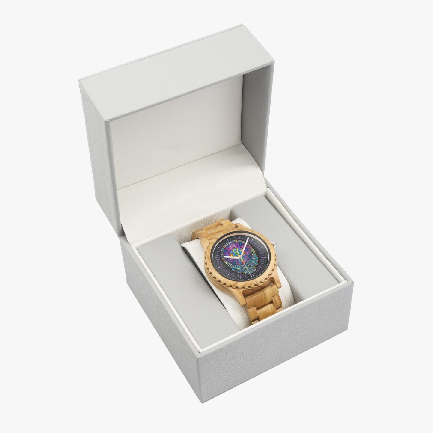 Chakra Stealie Wood Watch