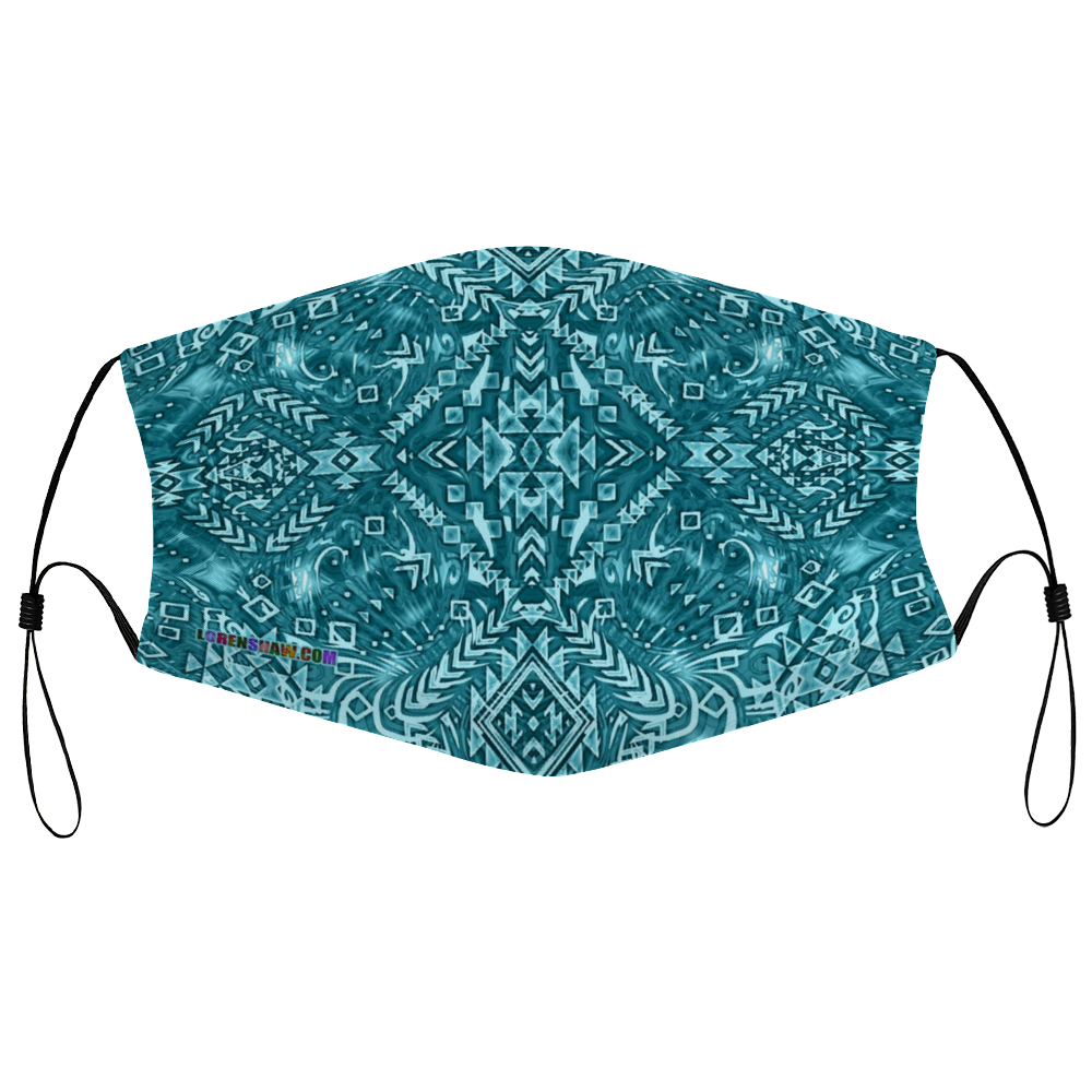 Aztek Blues Face Mask w/ 2 Filters