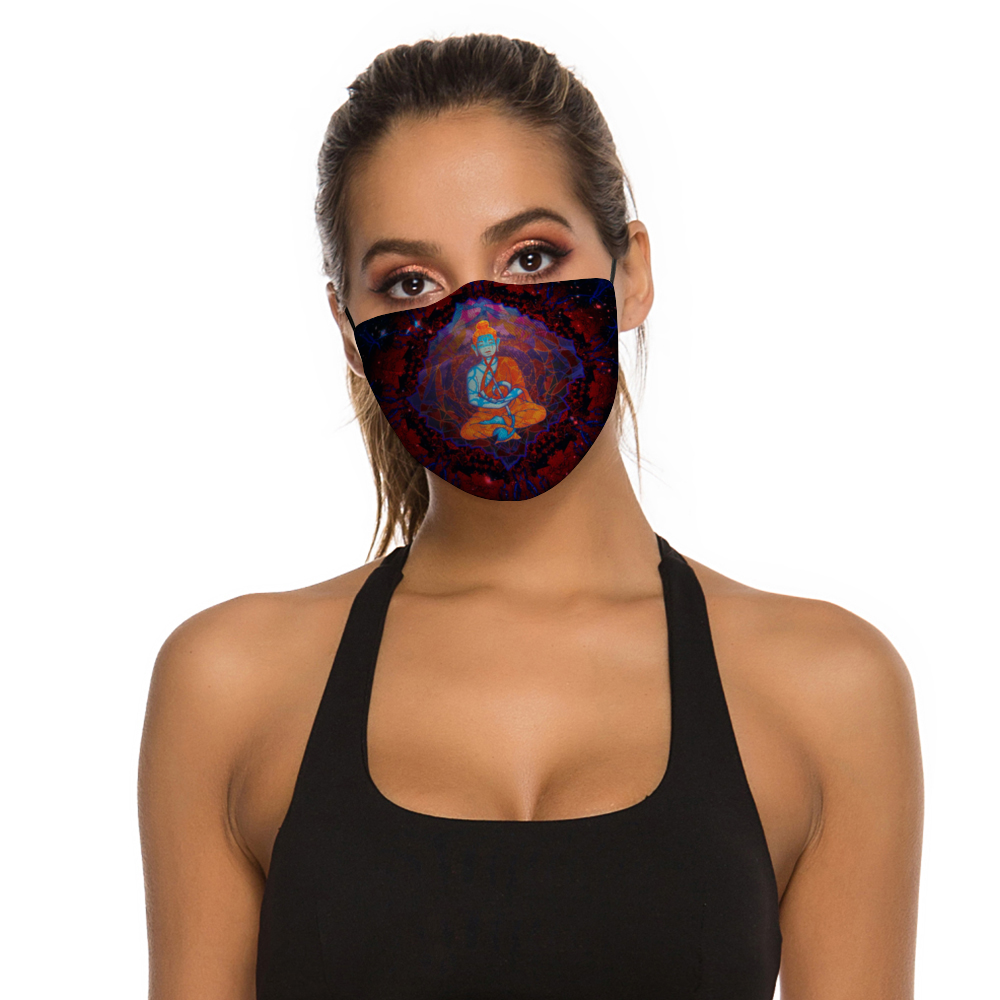 Musical Buddha Face Mask w/ 2 Filters