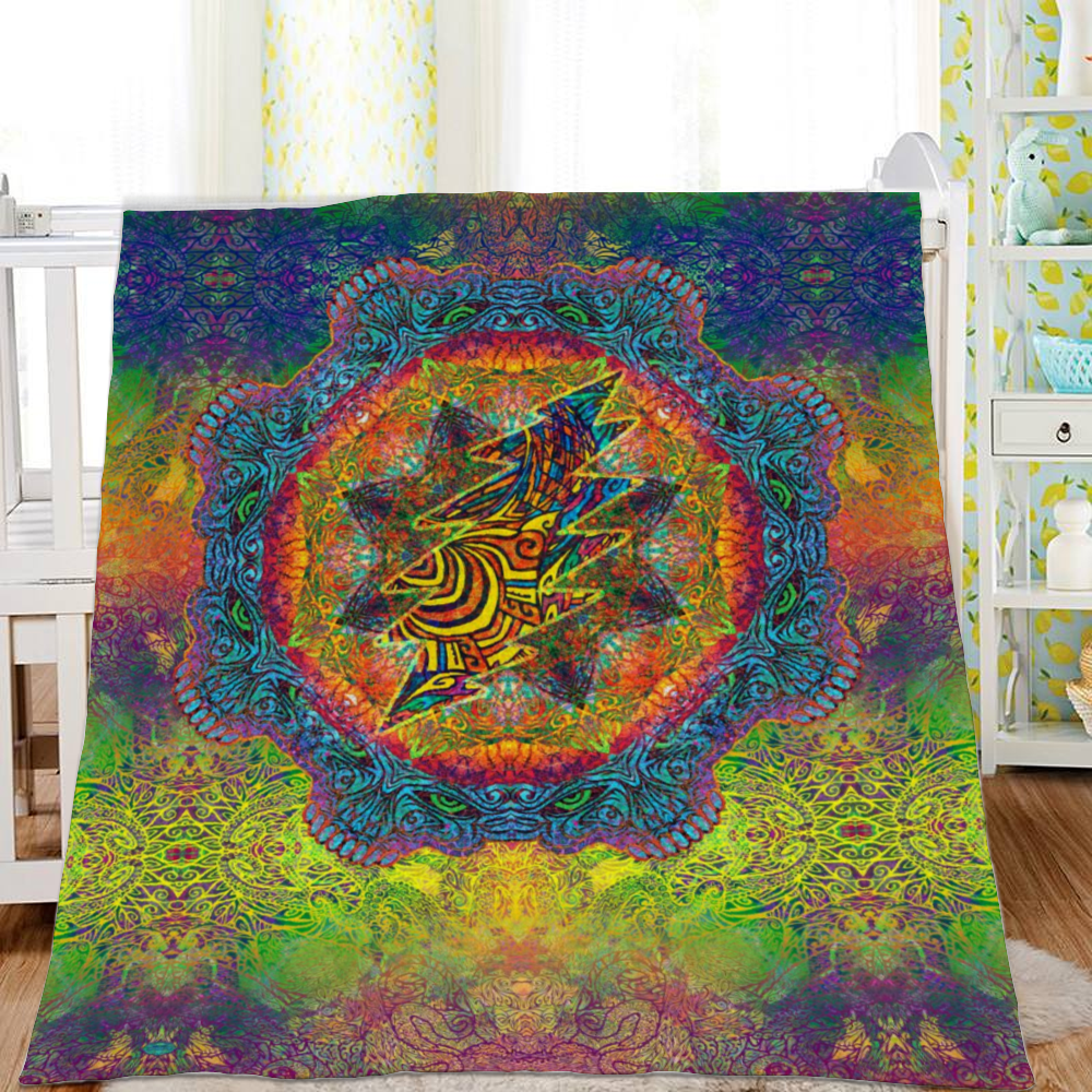Stealie Mandala Sherpa Blanket