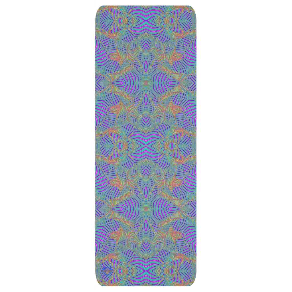 Rainbow Zebra Natural Tree Rubber Yoga Mat