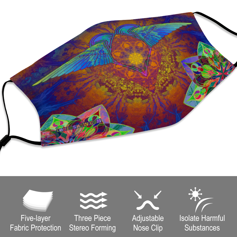 Soaring Heart Face Mask w/ 2 Filters