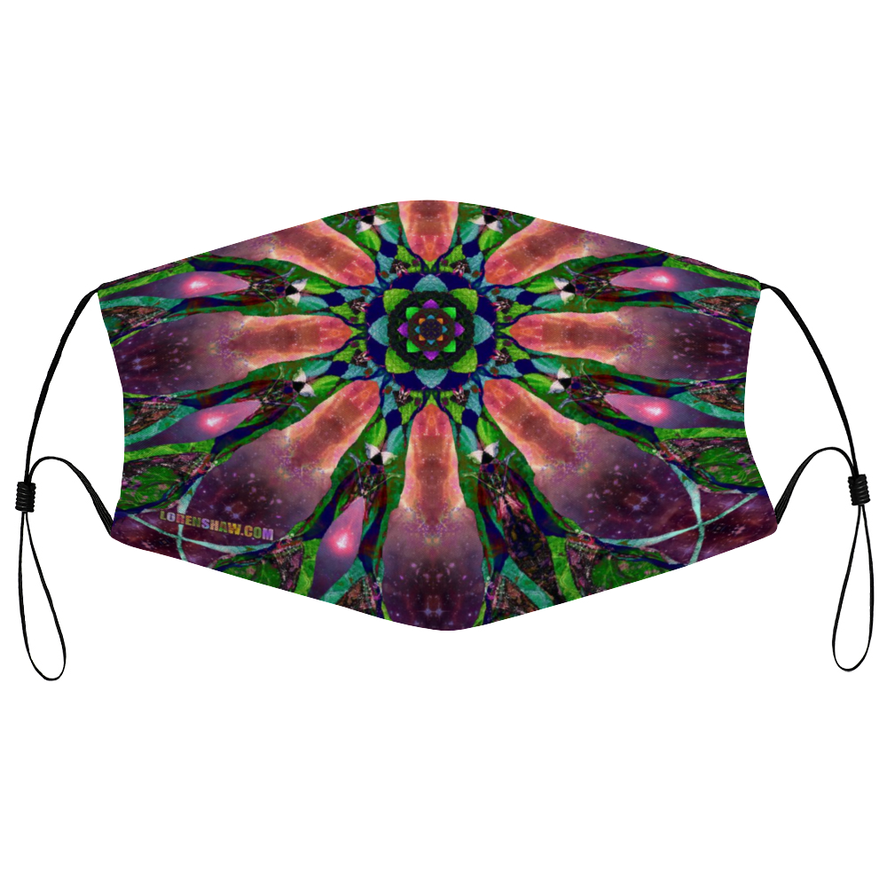Caleta Tortel Mandala Face Mask w/ 2 Filters