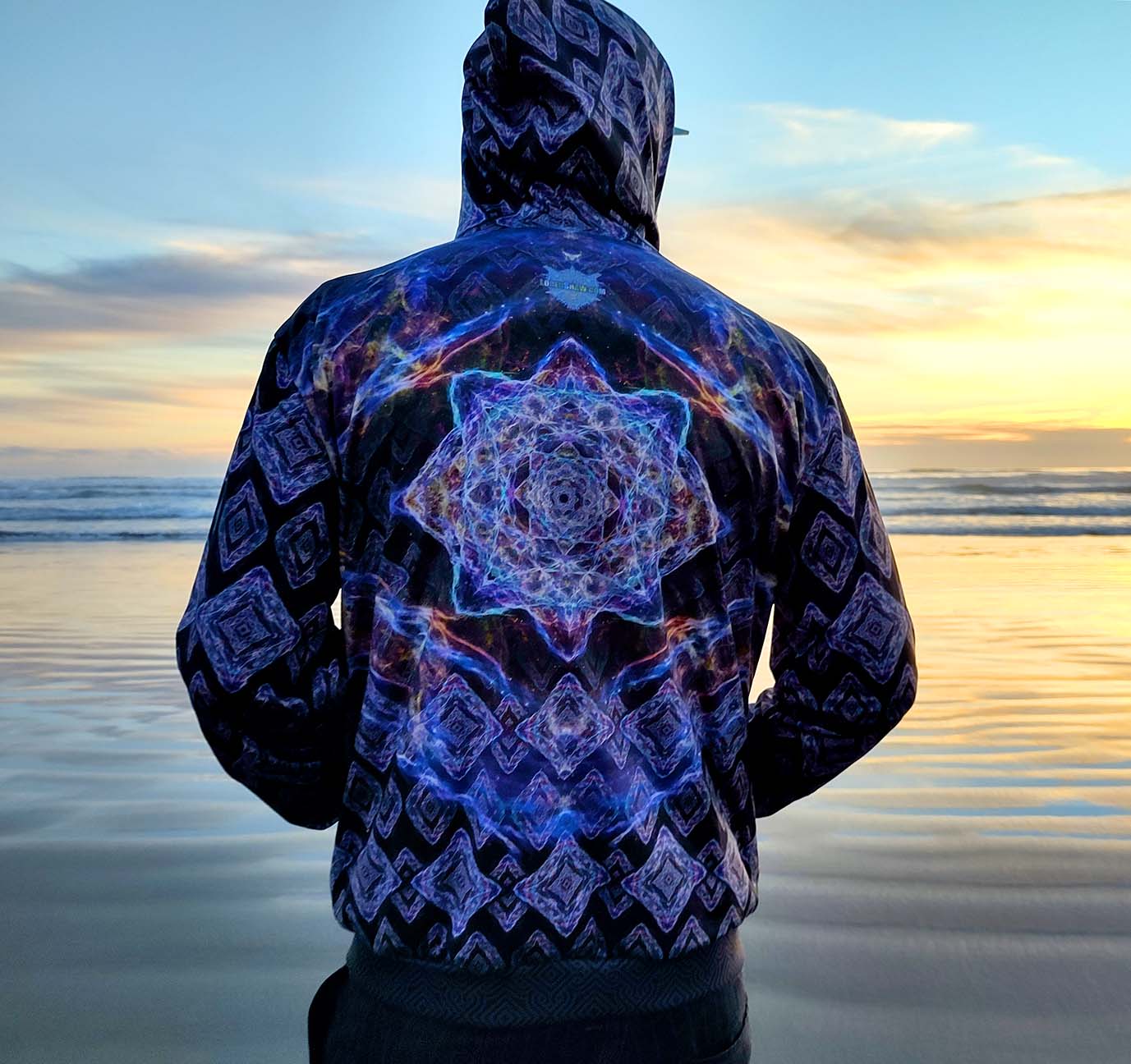 Veil Nebula Mandala Zip Up Hoodie