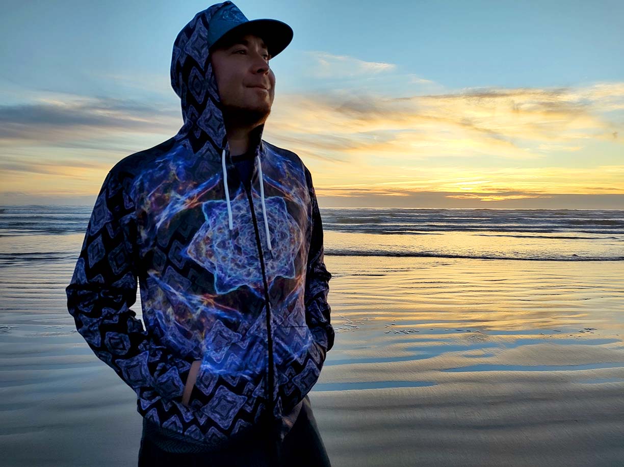 Veil Nebula Mandala Zip Up Hoodie