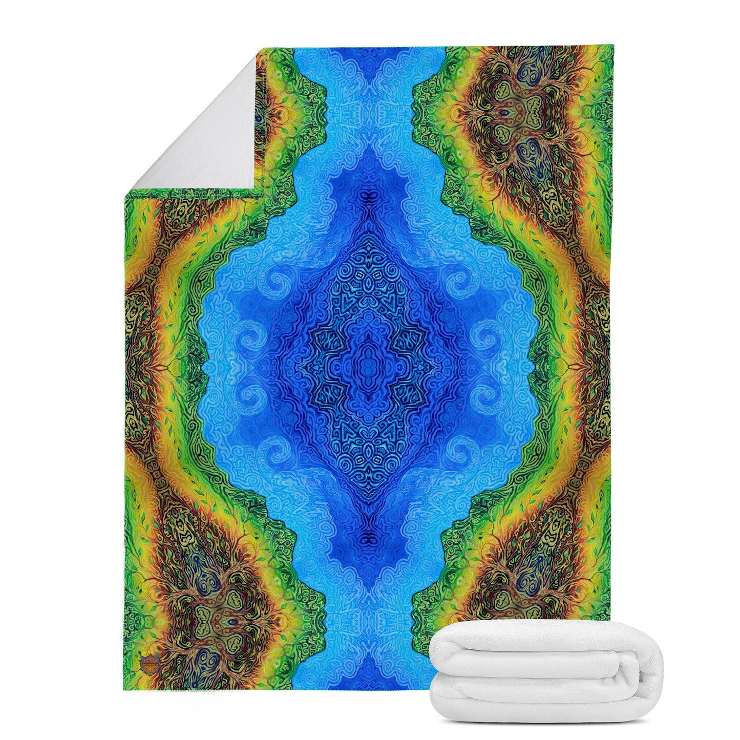 Elephant Paisley Micro Fleece Blanket