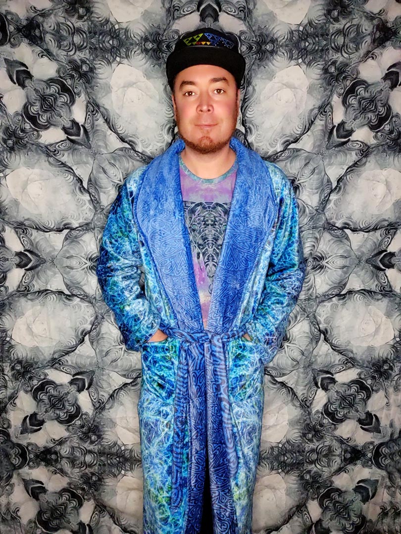 Neptune Nebula Plush Fleece Robe