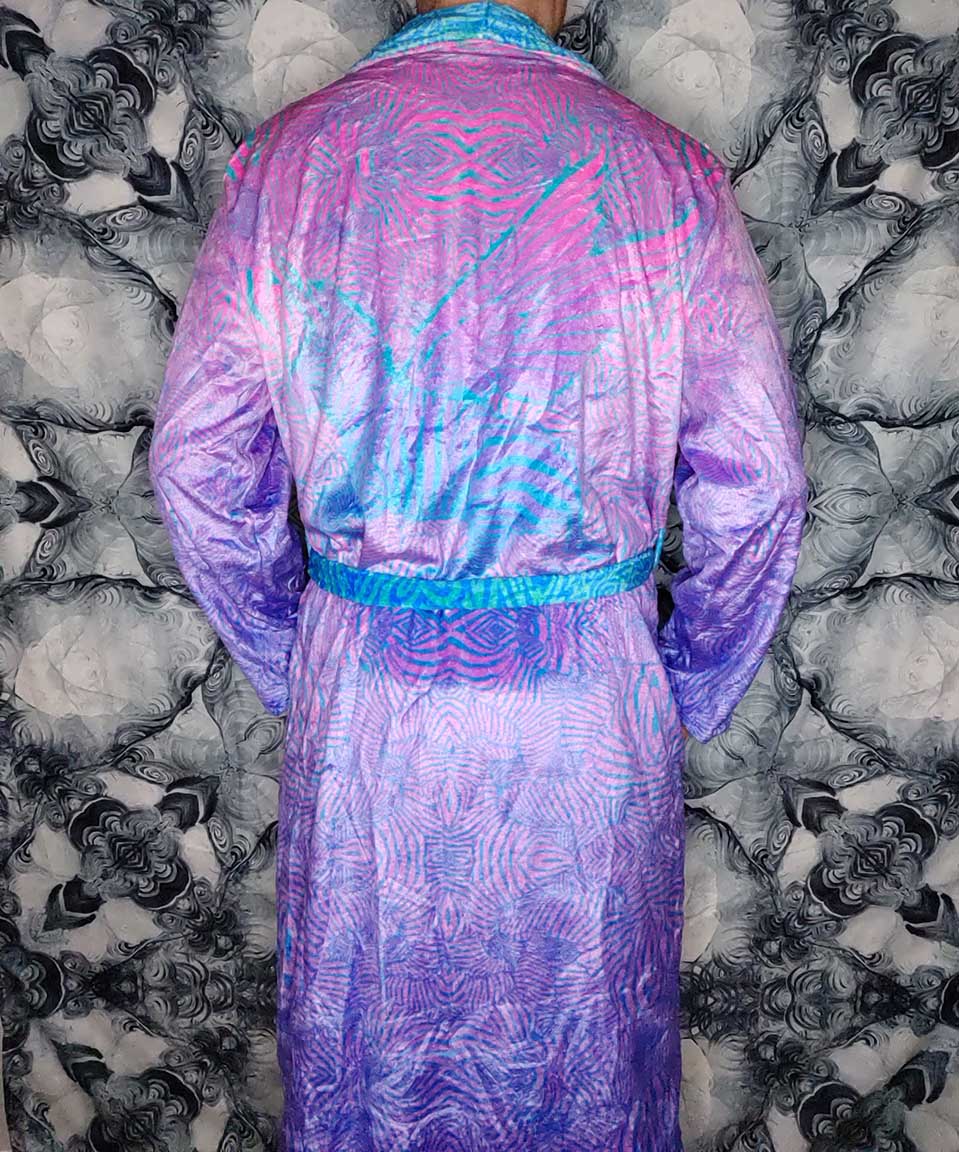 Purple Zebra Plush Fleece Robe