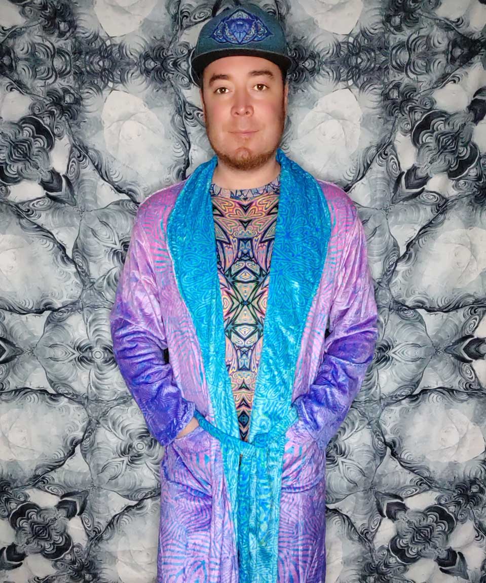 Purple Zebra Plush Fleece Robe