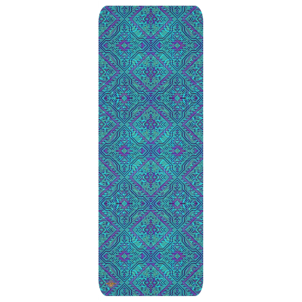 Violet Aztec Natural Tree Rubber Yoga Mat
