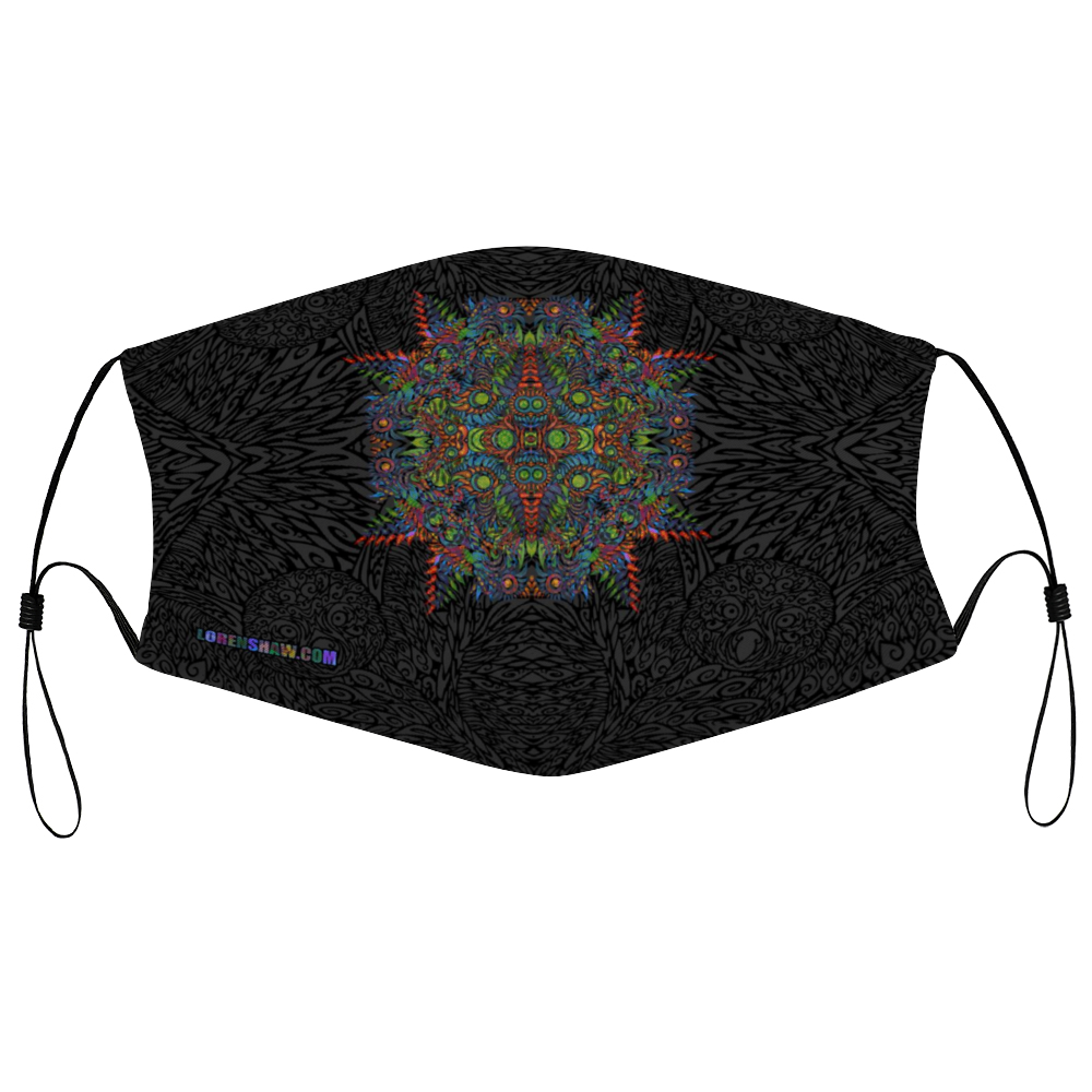 Owl Mandala Face Mask w/ 2 Filters