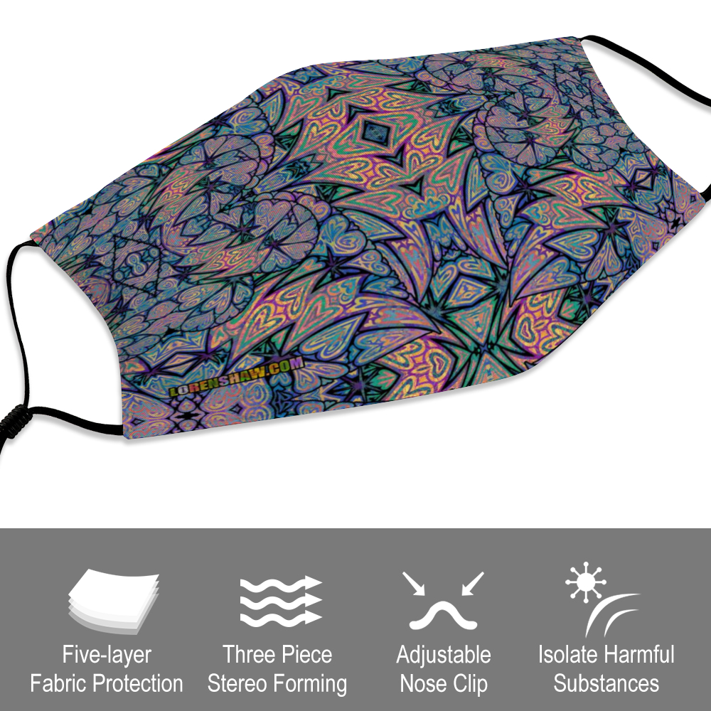 Purple Heart Bolt Face Mask w/ 2 Filters